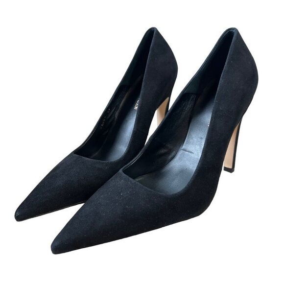 NWOB Good American The Icon Pointed Toe Pump in Black Heels Size GA001 Size 10 - Picture 4 of 8